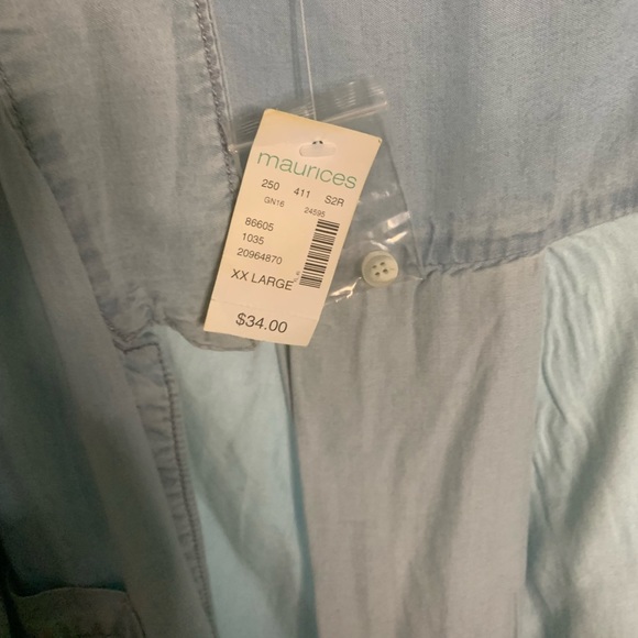Chambray plus XXL shirt from Maurice’s ! Never worn still has tags - Picture 4 of 5